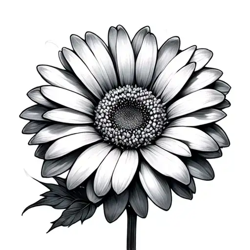 Gerbera Daisy tattoo design idea