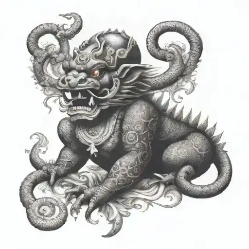 rahu tattoo design idea