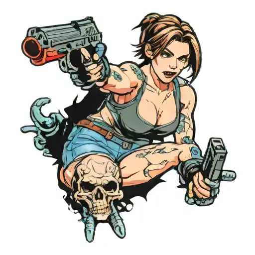 Resident Evil 3 Jill Valentine  tattoo design idea