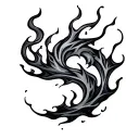 fire and ice tattoo design idea