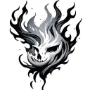 fire and ice tattoo design idea