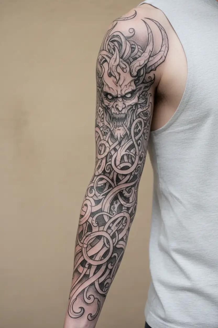 Demon Asmodeus tattoo design idea