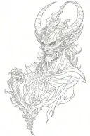 Demon Asmodeus tattoo design idea