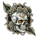 skull darkness tattoo design idea