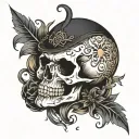 skull darkness tattoo design idea