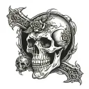 skull darkness tattoo design idea