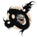 a leviathan god protecting tattoo design idea