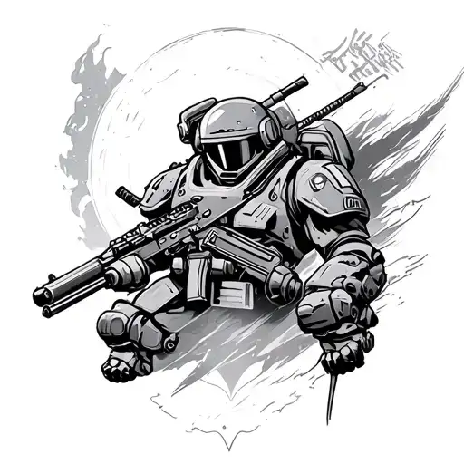 Helldivers 2 tattoo design idea