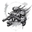 Helldivers 2 tattoo design idea