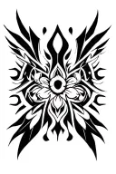 symmetrical abstract neo tribal style tattoo design idea