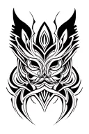 symmetrical abstract neo tribal style tattoo design idea