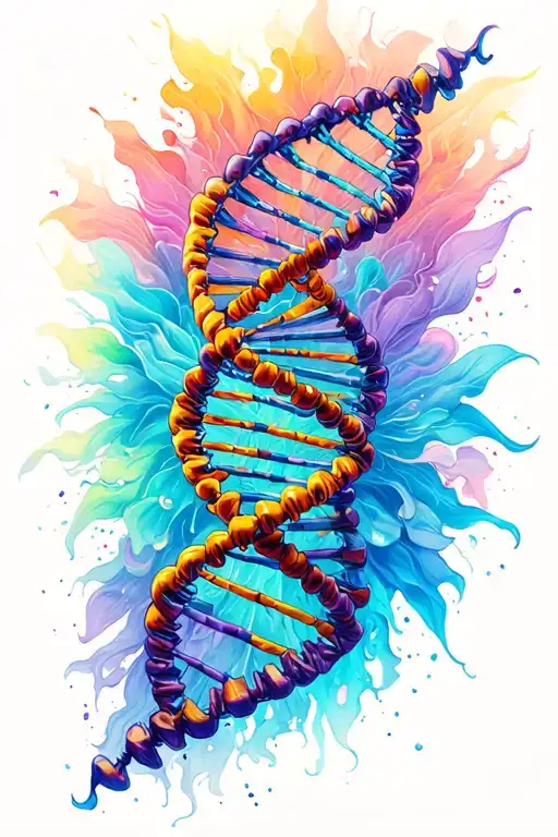 DNA double helix outer forearm tattoo design idea