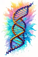 DNA double helix outer forearm tattoo design idea