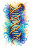 DNA double helix outer forearm tattoo design idea