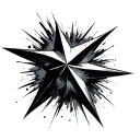Exploding star tattoo design idea