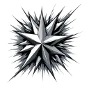 Exploding star tattoo design idea