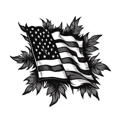 Mexican heritage with American flag tattoo design idea