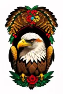 Mexican eagle tattoo design idea
