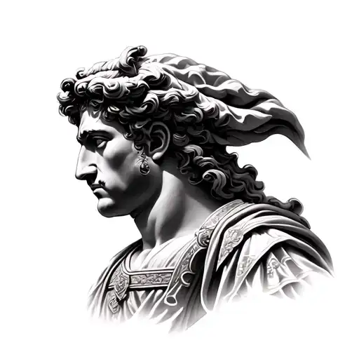 alexander the great realism style tattoo tattoo design idea
