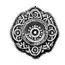 Celtic knotwork intertwined with mechanical gears representing the fusion of Irish heritage and engineering tattoo design idea