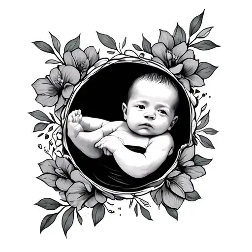first born baby boy tattoo design idea
