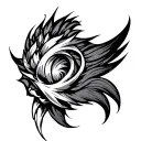 Trapezius tattoo design idea