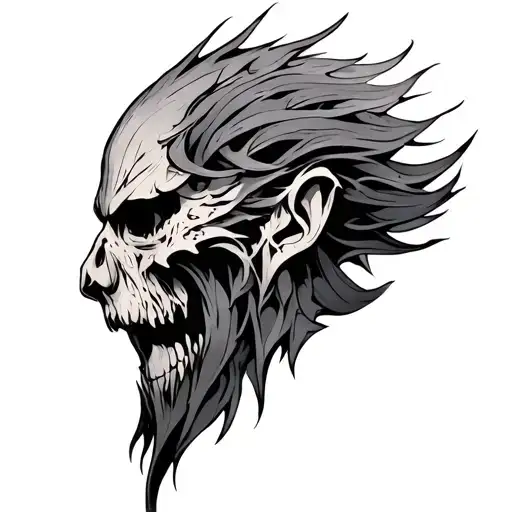 Trapezius tattoo design idea