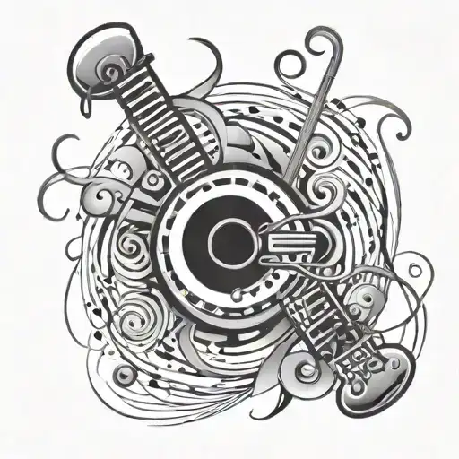 Music Energy Movement tattoo design idea