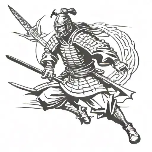 japanese samurai warrior tattoo design idea