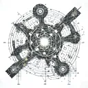 The AI MIND reaching transcendence through the singularity and ai code alchemical formulas for filosofal stone etched on tattoo design idea