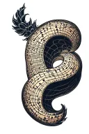 Morse code pattern tattoo design idea