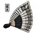 makes a traditional fan with the emblems of South Korea tattoo design idea