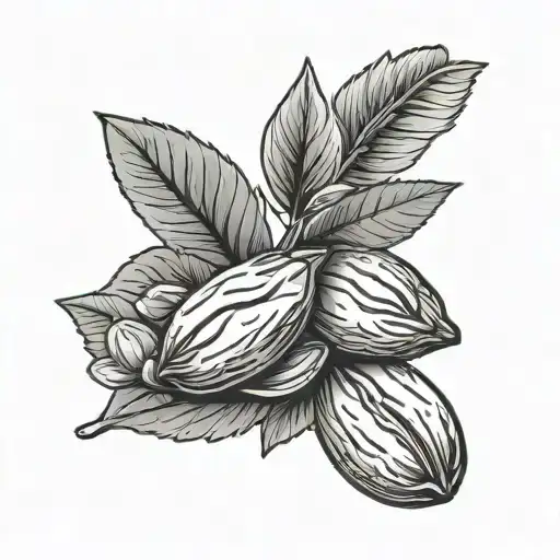 Almonds tattoo design idea