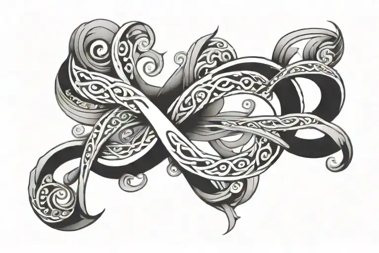 infinity symbol formed tattoo design idea
