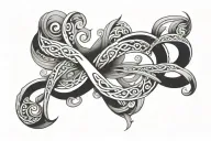 infinity symbol formed tattoo design idea
