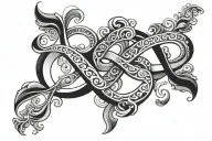 infinity symbol formed tattoo design idea
