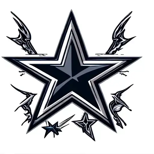 dallas cowboys star tattoo design idea