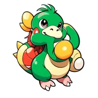cute monkey riding Yoshi tattoo design idea