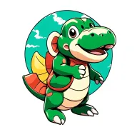 cute monkey riding Yoshi tattoo design idea