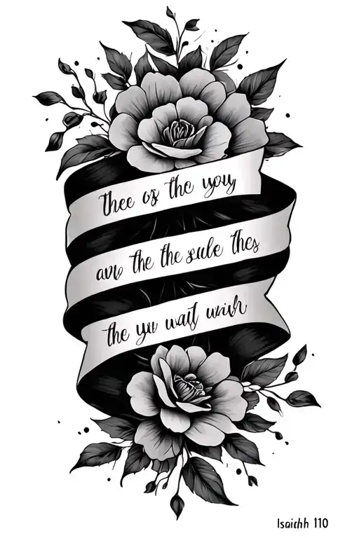 Bible verse isaiah 41 10 tattoo design idea