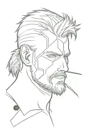 Metal gear solid 3  snake tattoo design idea