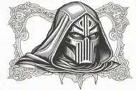 doctor doom mask tattoo design idea