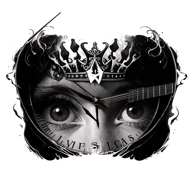 Your eyes(XXXX)ignite  ClockIII•VI•MMXVPolarisCrownLIAMLUCASLove, FelicityGuitar w/ la vie en roseGod is great tattoo design idea