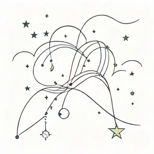 when it rains think rainbows, when it's dark think stars tattoo design idea