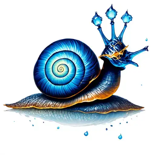 I want a magic snail with a kintsugi shell in something like an enso representing healing and rising from hardship stron tattoo design idea