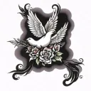 when doves cry tattoo design idea