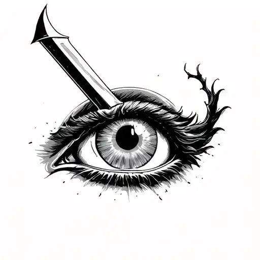 Odysseus Stabs Cyclops' Eye Out tattoo design idea