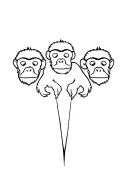 Three Wise Monkeys tattoo design idea