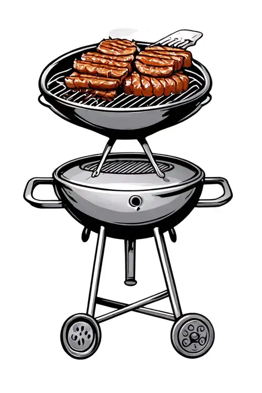 bbq grilling tattoo design idea