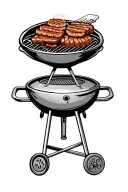 bbq grilling tattoo design idea